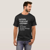 Female Financial Manager Definition T-shirt (Voorkant volledig)