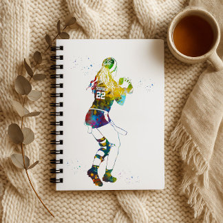 Female Flag Football Player Notitieboek