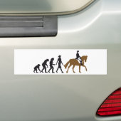 female horse rider bumpersticker (Op auto)