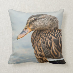 Female Mallard Duck Portrait Kussen