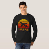 Female Pilot Definition Aviation 3 T-shirt (Voorkant volledig)