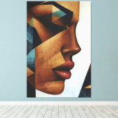 Female Reflection Canvas Afdruk (Insitu (Houten vloer))