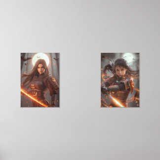 Female Samurai Warrior No.2 – Halloween Edition  Muurkunst Sets