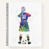 Female Soccer Player  Notitieboek (Voorkant)
