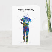 Female Softball Player Kaart (Voorkant)