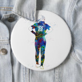 Female Softball Player Ronde Button 6,0 Cm (In situ)