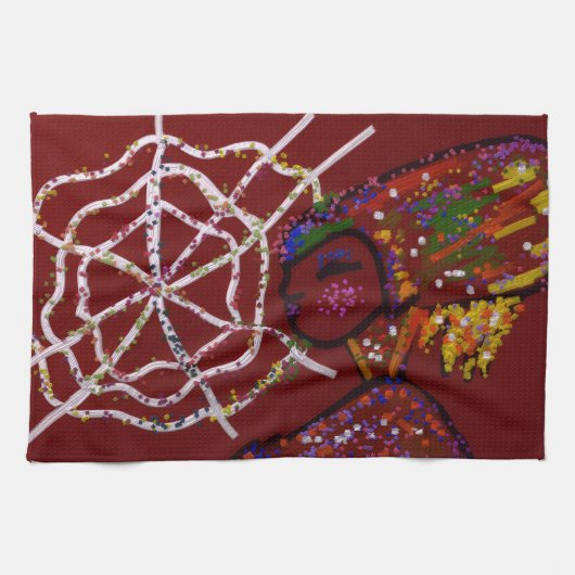 Female Spider Pharaoh Kitchen Towel Theedoek (Horizontaal)