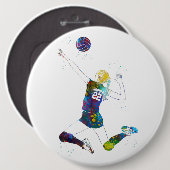 Female Volleyball Player Ronde Button 6,0 Cm (Voorkant /achterkant)