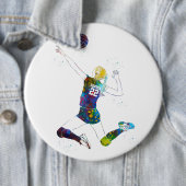 Female Volleyball Player Ronde Button 6,0 Cm (In situ)