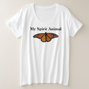 Femen Pluz Taille Tee Monarch Spirit Animal