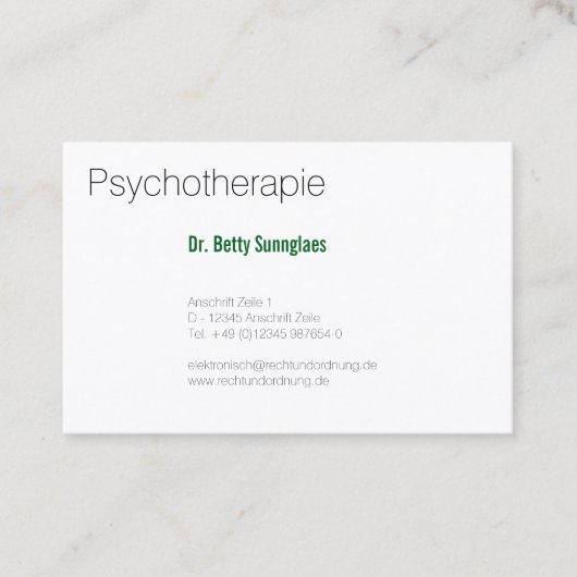 feminiene psychologen visitekaartje (Voorkant)