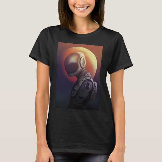 Feminine astronaut t-shirt (Voorkant)