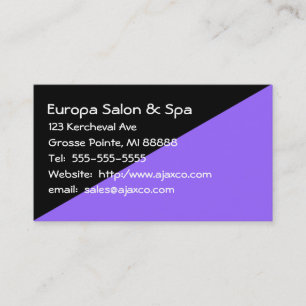 Feminine Black en Lavender Sales Visitekaartje