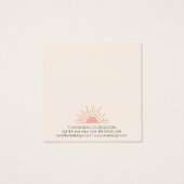 Feminine Blush Pink Boho Sun die Kaart voor beelds (Achterkant)