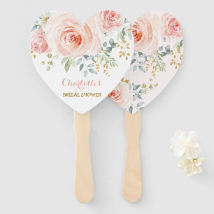 Feminine Blush Pink Floral Bridal Wedding Shower Handwaaier
