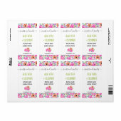 Feminine Business Marque Floral Produit Étiquette (Feuille entière)