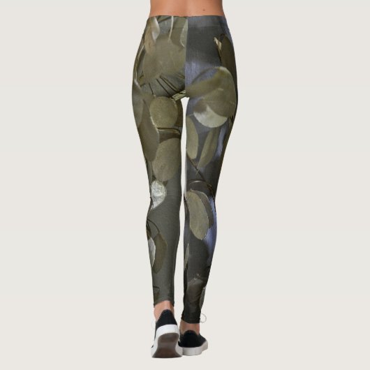 Feminine Camouflage Gray en Groen Leggings (Achterkant)