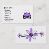 Feminine Carte de visite violette (Devant / Derrière)
