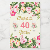 Feminine Cheval Anniversaire Mini Étiquette boutei (Étiquettes simples)