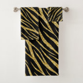 Feminine Chic Luxe Black Gold Classy Zebra Print (En situation)