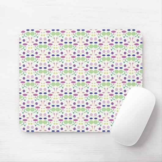 Feminine- en poka dot-patroon muismat (Met muis)