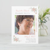 Feminine Floral Birthday Kaart (Staand voorkant)