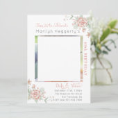 Feminine Floral Birthday Uitnodiging (Staand voorkant)