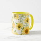 Feminine Floral Pattern Mok (Voorkant rechts)
