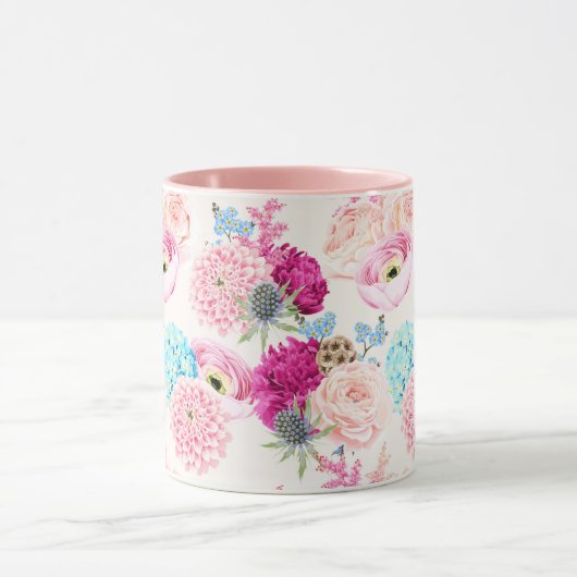 Feminine Floral Pattern Mok (Midden)