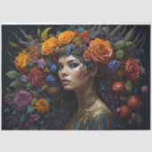 Feminine Flower woman tissue paper Decoupage Tissuepapier (Voorkant)