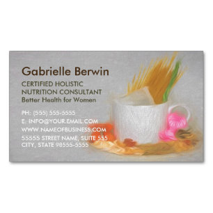 Feminine Foods Voedingsadviseur Vrouwen Gezondheid Visitekaartje Magneet