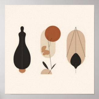 Feminine Geometric Line Art Set I Poster