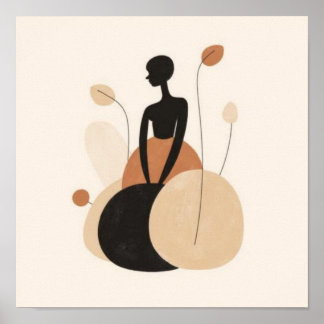 Feminine Geometric Line Art Set Poster