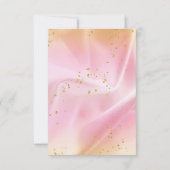 Feminine Gold en roze glitter Bedankkaart (Achterkant)