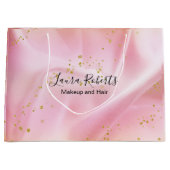 Feminine Gold en roze glitter Groot Cadeauzakje (Voorkant)