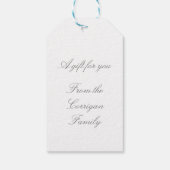 Feminine Kerstroze Bauble Gift Label Cadeaulabel (Achterkant)