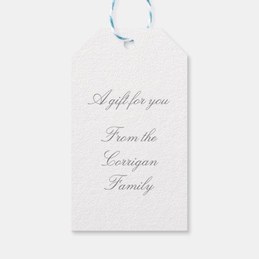 Feminine Kerstroze Bauble Gift Label Cadeaulabel (Achterkant)