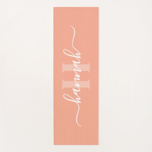 Feminine Large Monogram Script Yogamat (Voorkant)