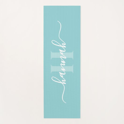 Feminine Large Monogram Script Yogamat (Voorkant)