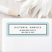 Feminine Logo | Blauw | Minimale professionele pre Etiket (Insitu)