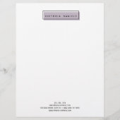Feminine Logo | Lavender | Minimale professionele  Briefhoofd (Voorkant)