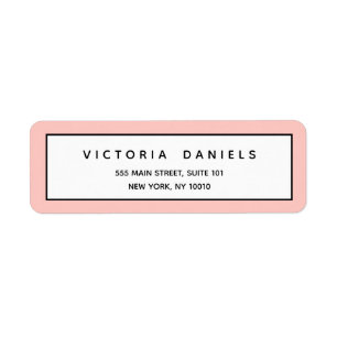 Feminine Logo   Roze   Minimale professionele pres Etiket