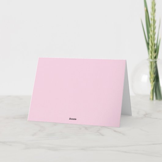 Feminine Minimalist Modern Roze Script Custom Name Bedankkaart (Achterkant)