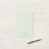 Feminine Minimalist Notepad | Dusty Sage Post-it® Notes (Op bureau)