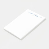Feminine Modern Classic Elegant Navy Blue Script Post-it® Notes (Schuin)