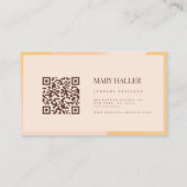 Feminine Moderne Carte de visite Boho (Dos)