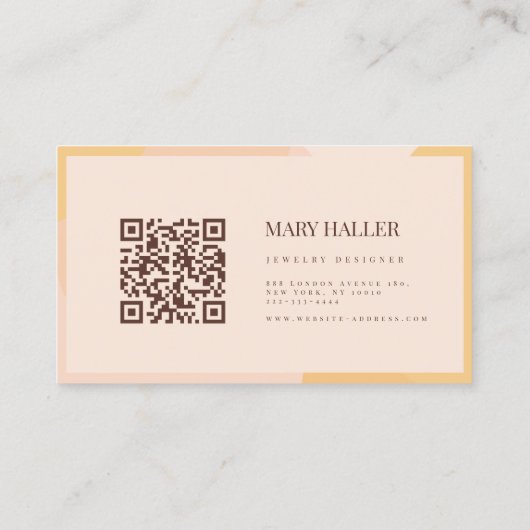 Feminine Moderne Carte de visite Boho (Dos)