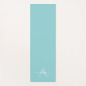 Feminine Monogram Script Calligraphy Yogamat (Voorkant)