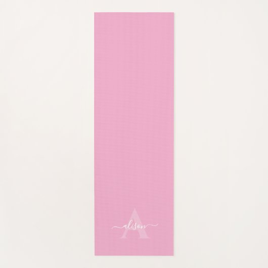 Feminine Monogram Script Calligraphy Yogamat (Voorkant)