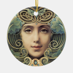 Feminine Nouveau  Beauty Keramisch Ornament